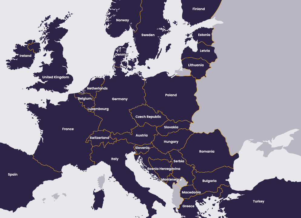 Countries you can visit with the Interrail Ticket